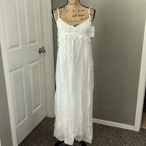 Giusy made in Italy white silk blend dress.